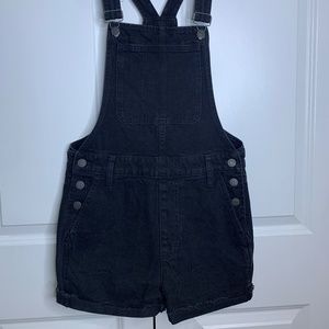Black Madewell Jean Short Overalls